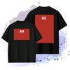 Custamiz A4 Size Front with A3 Size Back Print | Unisex Tshirt | Oversize
