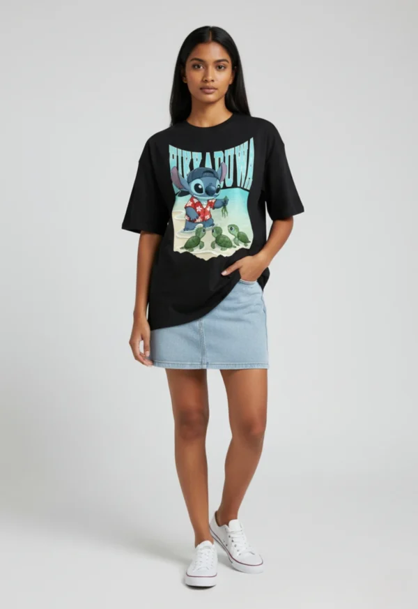 Untitled design_20250916_153148_0000 Hikkaduwa | Stitch Sri Lanka Tour Design |Wisekaraya Oversize T-Shirt