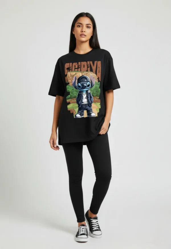 Untitled design_20250916_153842_0000 Sigiriya | Stitch Sri Lanka Tour Design |Wisekaraya Oversize T-Shirt