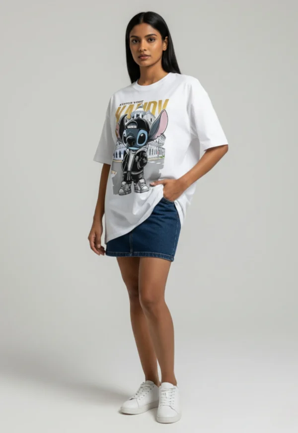 Kandy | Stitch Sri Lanka Tour Design |Wisekaraya Oversize T-Shirt