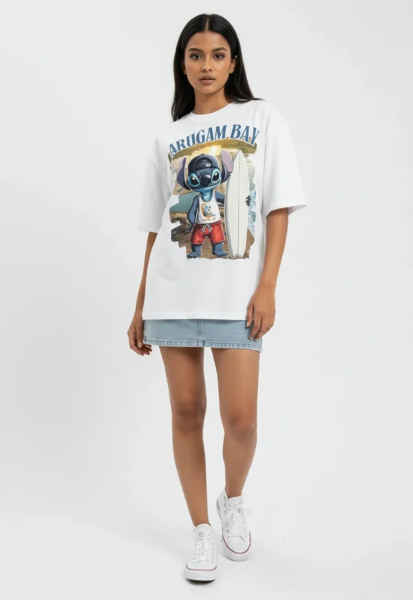 Arugam bay | Stitch Sri Lanka Tour Design |Wisekaraya Oversize T-Shirt