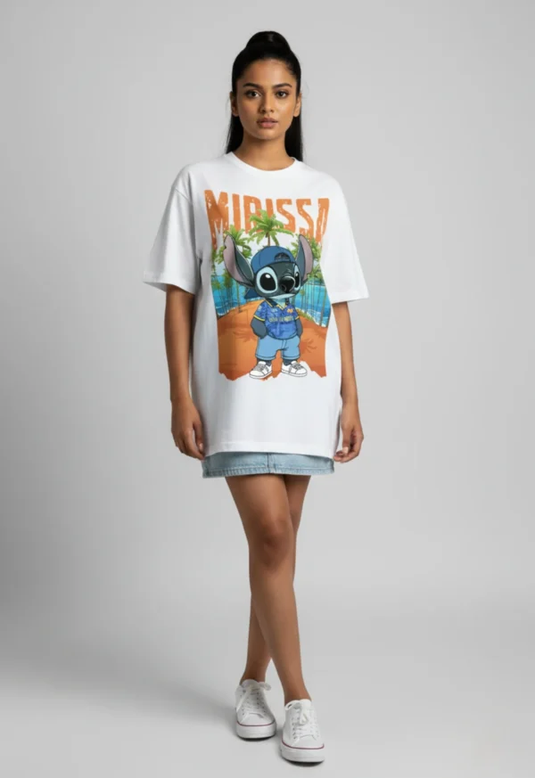 Mirissa | Stitch Sri Lanka Tour Design |Wisekaraya Oversize T-Shirt