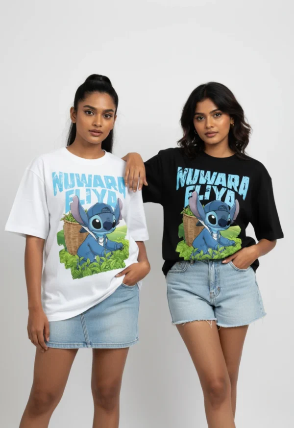 Untitled design_20250918_141226_0000 Nuwara eliya | Stitch Sri Lanka Tour Design |Wisekaraya Oversize T-Shirt