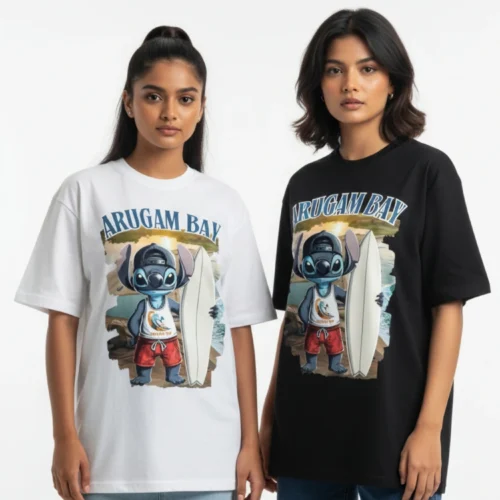 Arugam bay | Stitch Sri Lanka Tour Design |Wisekaraya Oversize T-Shirt