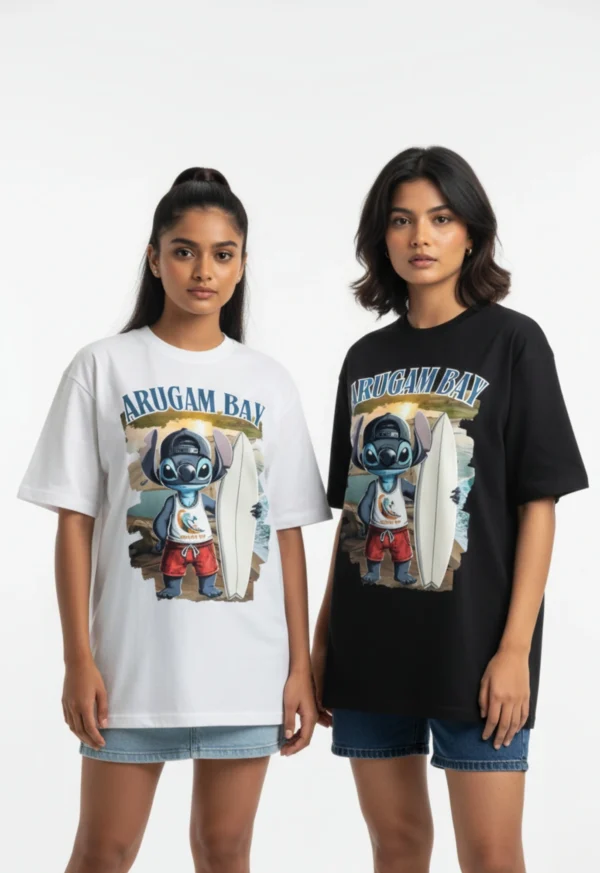 Arugam bay | Stitch Sri Lanka Tour Design |Wisekaraya Oversize T-Shirt