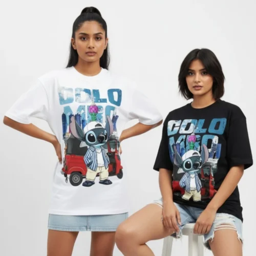 Colombo | Stitch Sri Lanka Tour Design |Wisekaraya Oversize T-Shirt