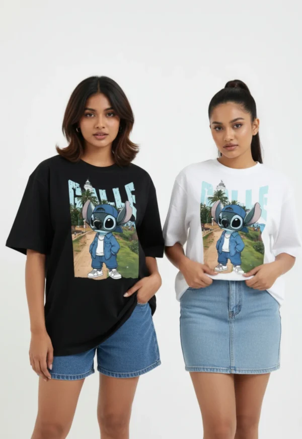 Untitled design_20250919_150436_0000 Galle | Stitch Sri Lanka Tour Design |Wisekaraya Oversize T-Shirt