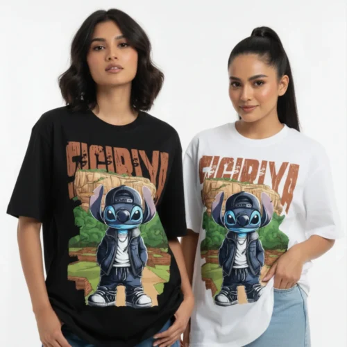 Sigiriya | Stitch Sri Lanka Tour Design |Wisekaraya Oversize T-Shirt